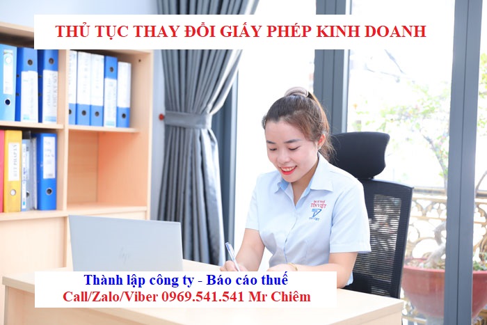 Bảng giá thay đổi giấy phép