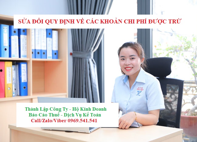 Sửa đổi quy định về các khoản chi phí được trừ