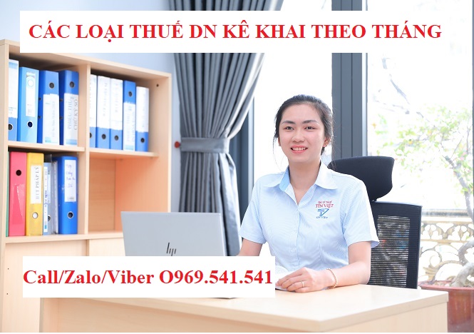 Các loại thuế Doanh nghiệp phải kê khai theo tháng