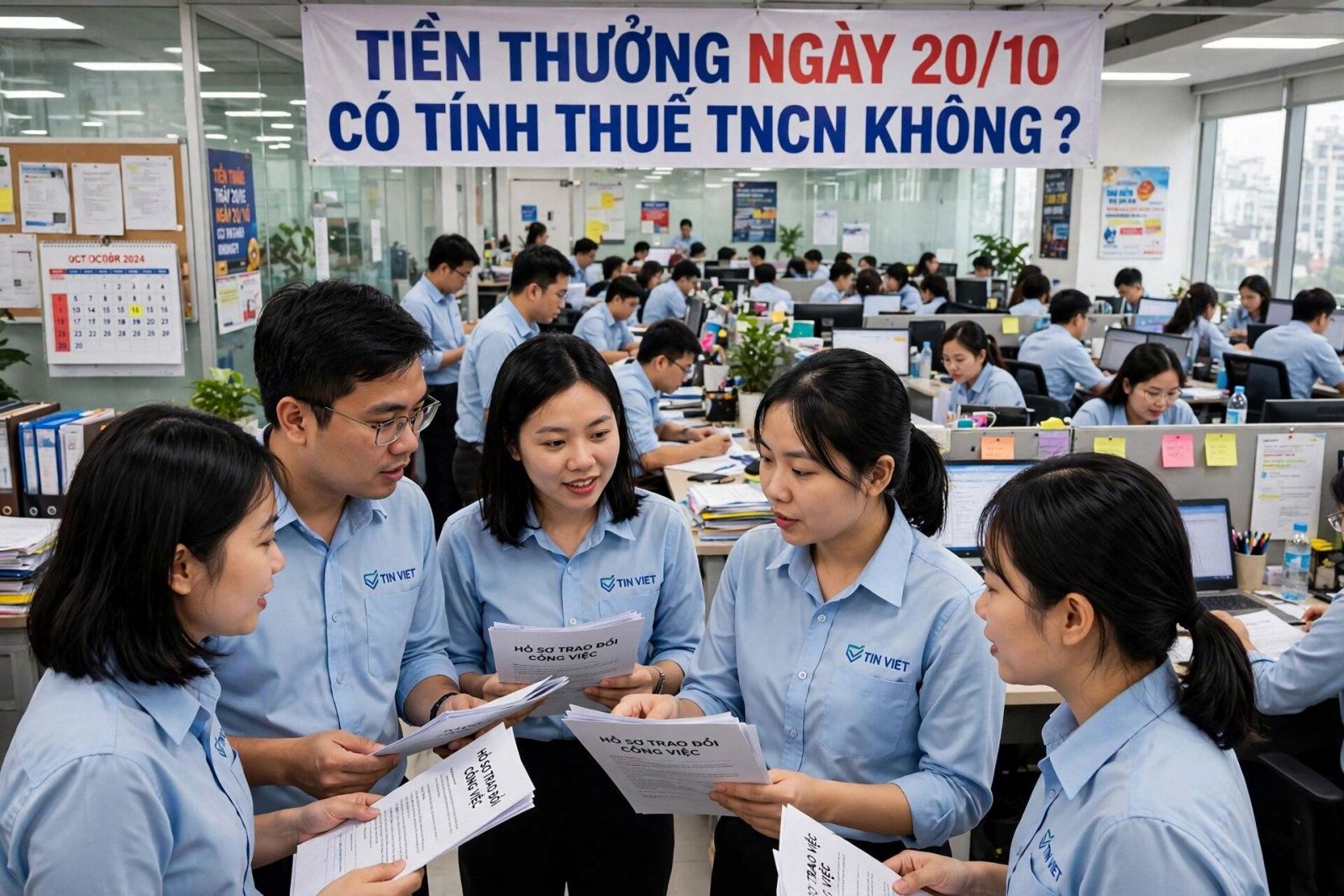 Tiền thưởng ngày 20/10 có tính thuế TNCN không?