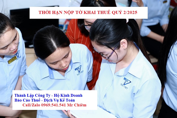Thời hạn nộp tờ khai thuế quý 2/2025