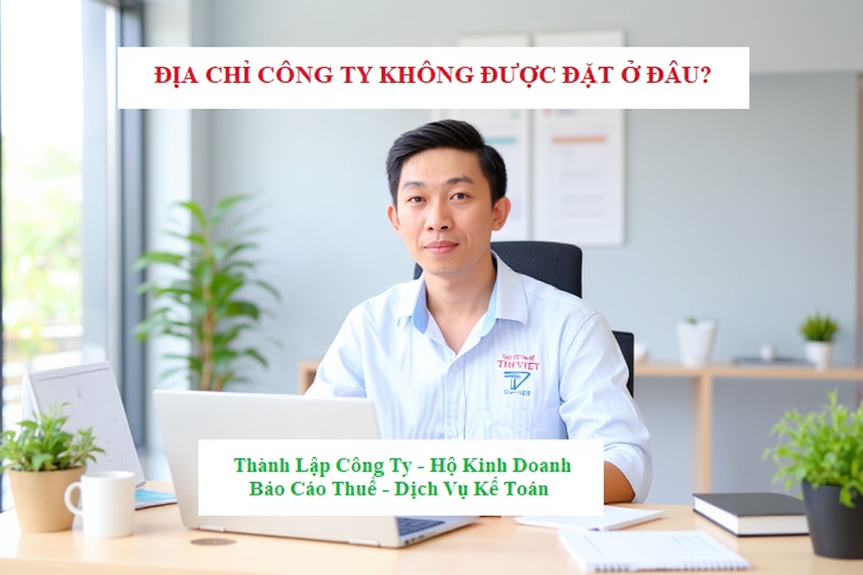 Địa chỉ công ty không được đặt ở đâu?