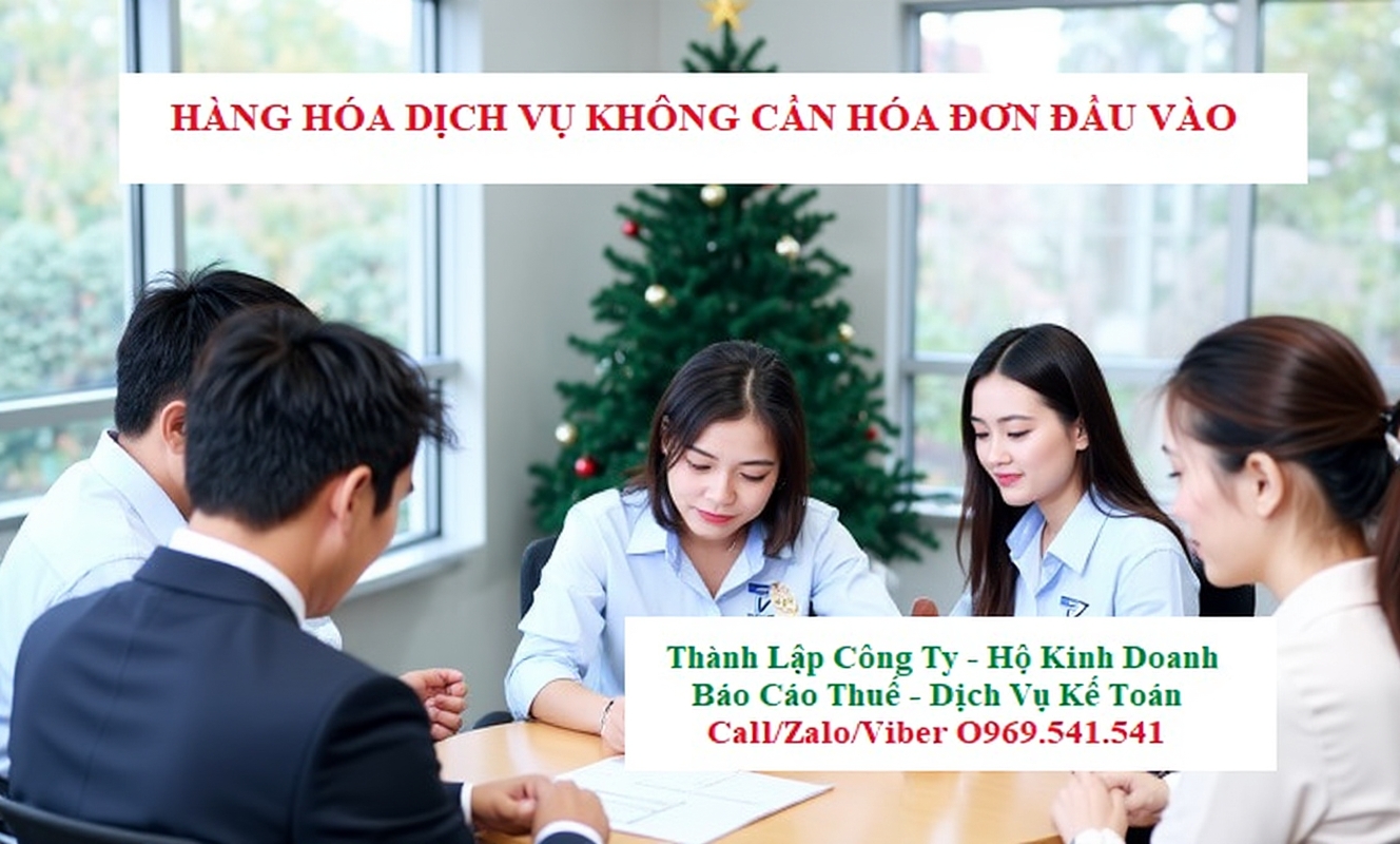 Hàng hóa dịch vụ không cần hóa đơn đầu vào