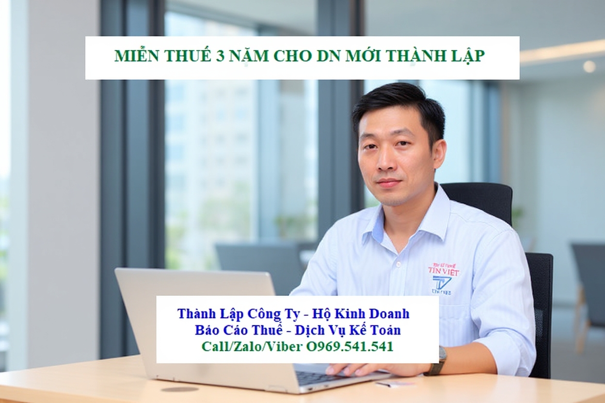 Miễn thuế 3 năm cho doanh nghiệp mới thành lập