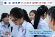 Địa chỉ công ty được quy định như thế nào?