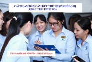 Làm bản cam kết thu nhập không bị khấu trừ thuế TNCN 10%