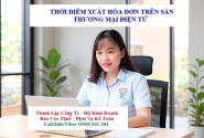 Thời điểm xuất hóa đơn trên sàn thương mại điện tử