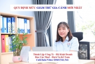 Quy định mức giảm trừ gia cảnh mới nhất