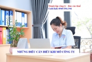 Những điều cần biết khi mở công ty