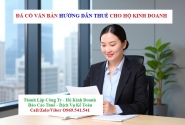 Đã có văn bản hướng dẫn thuế đối với hộ kinh doanh