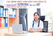 Các phương thức góp vốn vào công ty