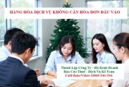 Hàng hóa dịch vụ không cần hóa đơn đầu vào
