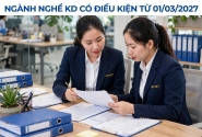 Ngành nghề kinh doanh có điều kiện từ ngày 01/3/2027