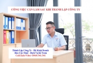 Công việc cần làm sau khi thành lập doanh nghiệp