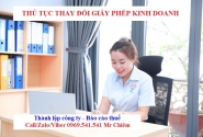 Thủ tục thay đổi giấy phép đăng ký kinh doanh