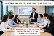 Nghị định 144 sửa đổi Nghị định 181 về Thuế GTGT