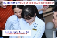 Địa chỉ chung cư đăng ký kinh doanh được không?