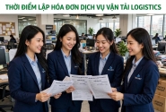 Thời điểm lập hóa đơn dịch vụ vận tải logistics