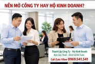 Nên mở công ty hay hộ kinh doanh?