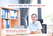 Nguyên tắc khấu trừ thuế GTGT đầu vào